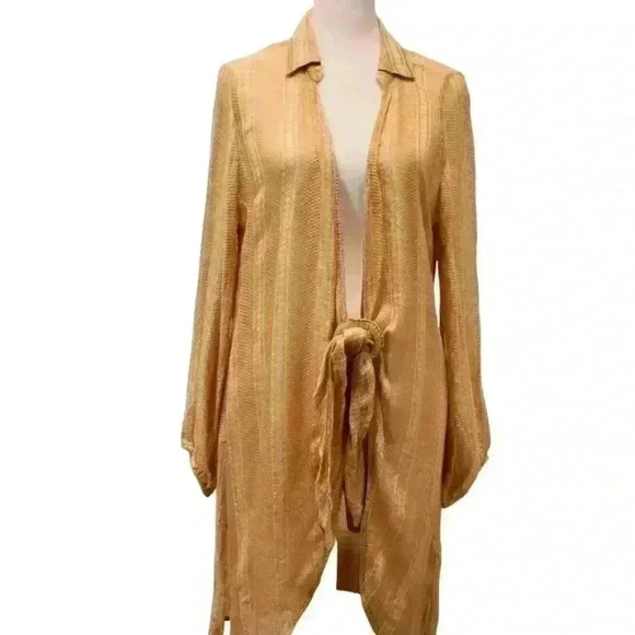 SURF GYPSY LONG SLEEVE TIE FRONT COVER UP SIZE M - Picture 1 of 7